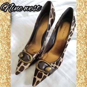 Nine West animal print high heels